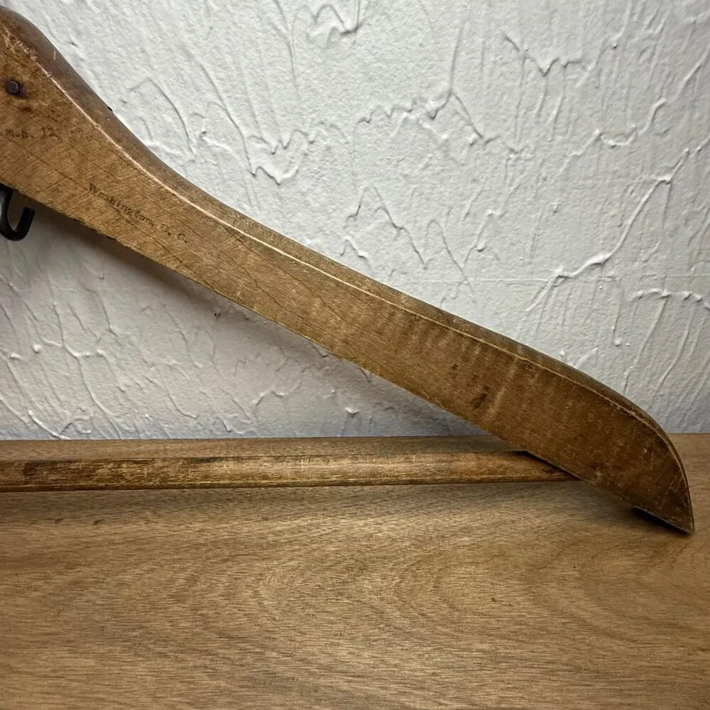 Southern Cleaning & Pressing Co Wooden Hanger Memphis Vintage Capital Hanger Co